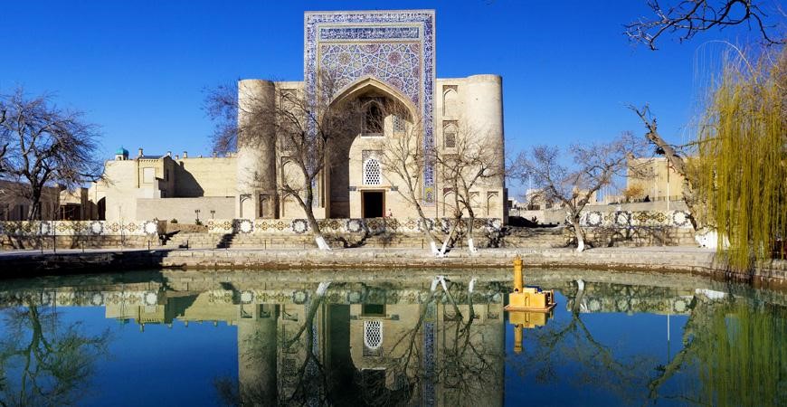 Facade mosquée en Ouzbékistan